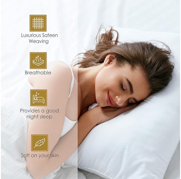 Egyptian Cotton 400 Thread Count Bed Sheet Set, 1 Elastic Deep Pocket Fitted Sheet, 1 Flat Sheet, 1 Pillowcase, Soft Bedding, Luxury Sheets, Sateen Weave, Twin Size, Light Blue
