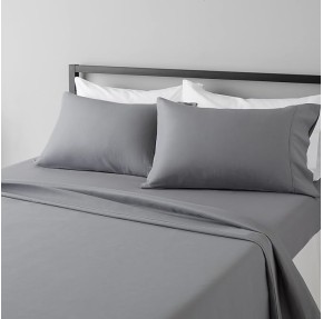 Lightweight Super Soft Easy Care Microfiber 4-Piece Bed Sheet Set with 14-Inch Deep Pockets, Full, Dark Gray, Solid