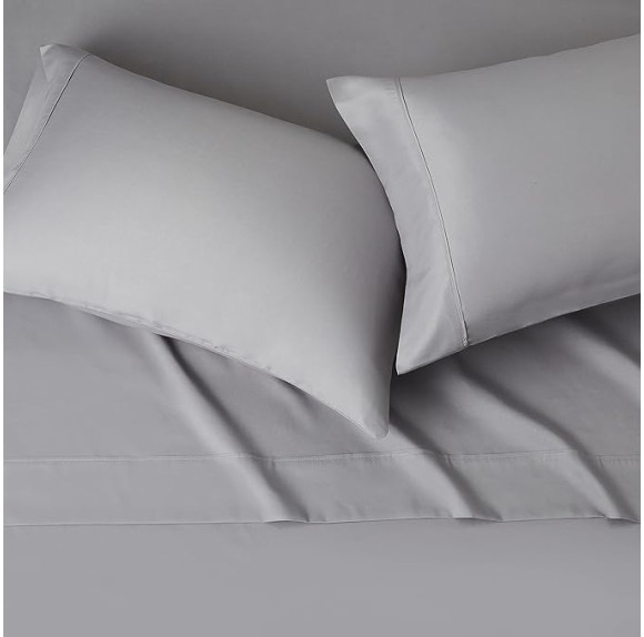 Lightweight Super Soft Easy Care Microfiber 4-Piece Bed Sheet Set with 14-Inch Deep Pockets, Full, Dark Gray, Solid