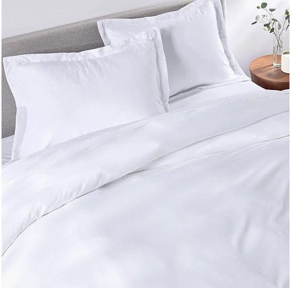1500tc Level of Softness Soft Cooling Duvet Cover Set | Queen/Full Size - Classic White