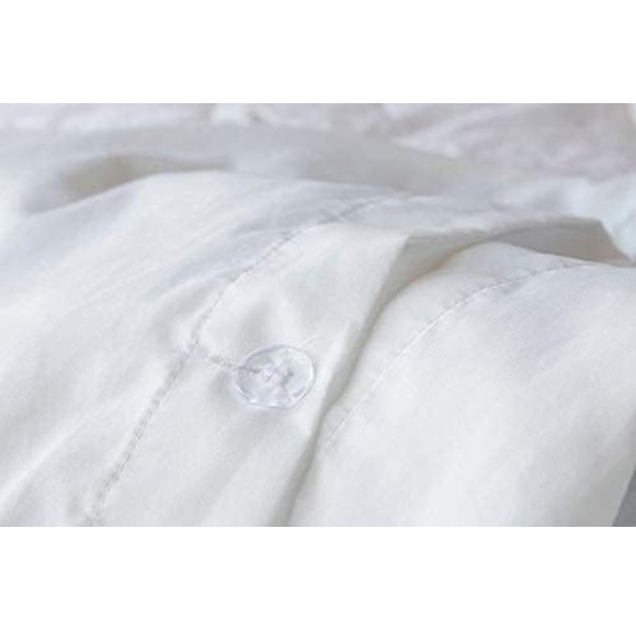 1500tc Level of Softness Soft Cooling Duvet Cover Set | Queen/Full Size - Classic White