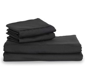 Midnight Black Sheet Set - 1500tc Level of Softness - Extra Soft Cooling Sheets for Hot Sleepers and Night Sweats - California King Size