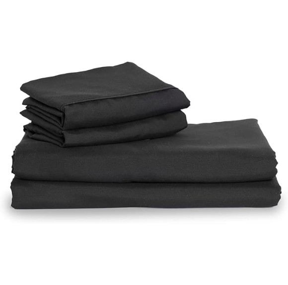 Midnight Black Sheet Set - 1500tc Level of Softness - Extra Soft Cooling Sheets for Hot Sleepers and Night Sweats - California King Size