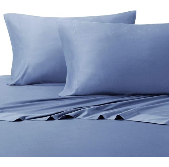 Silky-Soft Viscose from Bamboo-Cotton Hybrid, Queen 4PC Bed Sheets Set, Periwinkle