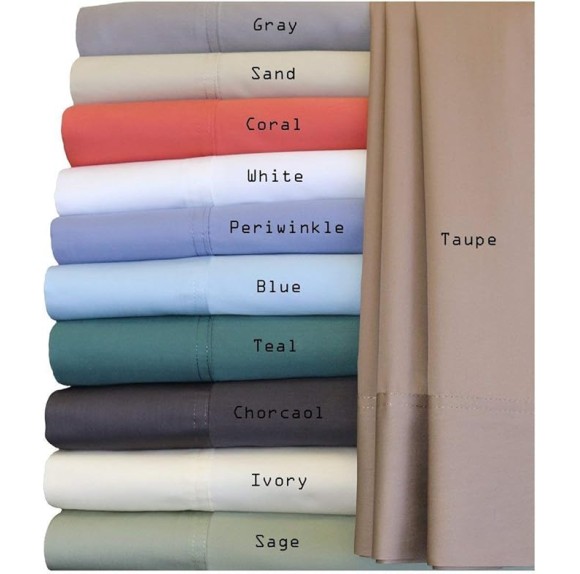 Silky-Soft Viscose from Bamboo-Cotton Hybrid, Queen 4PC Bed Sheets Set, Periwinkle