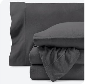 Super Soft Fleece Sheet Set - King Size - Extra Plush Polar Fleece, Pill-Resistant Bed Sheets - All Season Cozy Warmth, Breathable & Hypoallergenic (King, Grey)