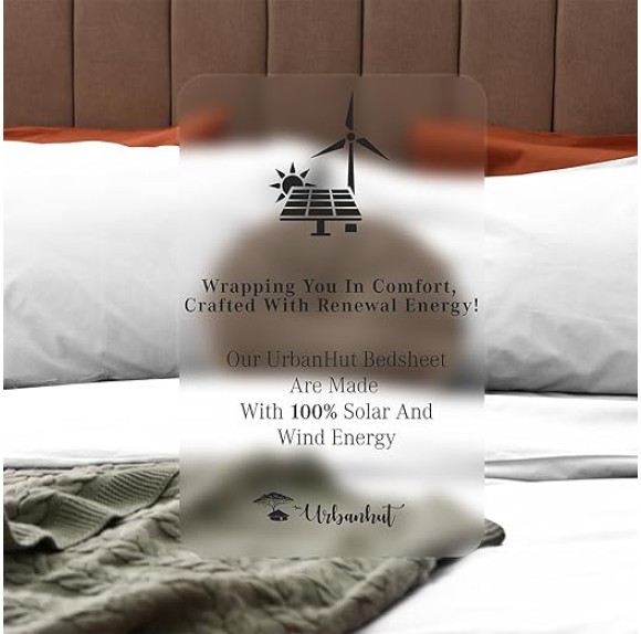 1000 Thread Count Egyptian Cotton Sheets King Size, Long Staple Soft & Breathable, 4 Pc Bed Sheet Sets, Luxury Hotel Sateen Sheets Fits 16" Deep Pocket - White