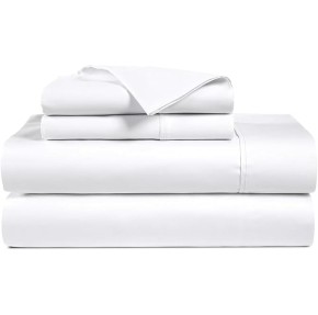 Egyptian Cotton Queen Sheets Deep Pocket 100% Egyptian Cotton Sheets 800 Thread Count Bed Sheet 4 Piece - Extra Long-Staple Cotton Sheets and Breathable & Sateen Weave Sheet (White)