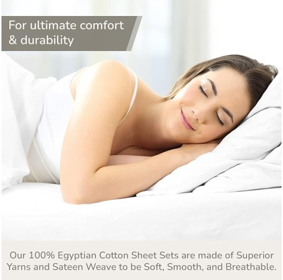 Egyptian Cotton King Sheets Set 1000 TC Luxury Hotel Soft and Smooth Burgundy King Size Bed Sheets Set Sateen Weave Extra Long Staple Cotton 16" Deep Pocket Bedding - Burgundy, 4 Piece