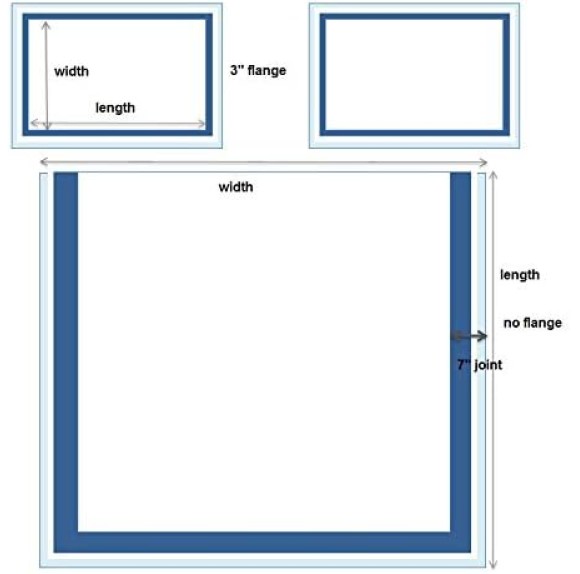 Casabolaj Shading 3 Pieces Do Not Include Filling Duvet Cover Set 100% Egyptian Cotton Sateen Luxury 400 TC Frame Patchwork Button Closure and Corner Ties-White/Blue/Sapphire (King)