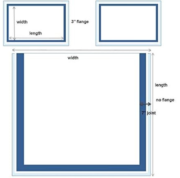 Casabolaj Shading 3 Pieces Do Not Include Filling Duvet Cover Set 100% Egyptian Cotton Sateen Luxury 400TC Frame Patchwork Button Closure and Corner Ties White/Blue/Sapphire (Queen)