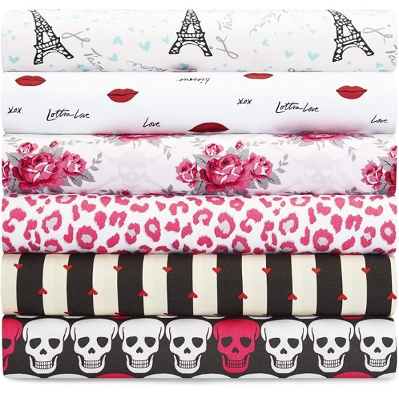 Twin Sheets, Soft & Lightweight Bedding, Fade & Wrinkle Resistant (Skulls, Twin)