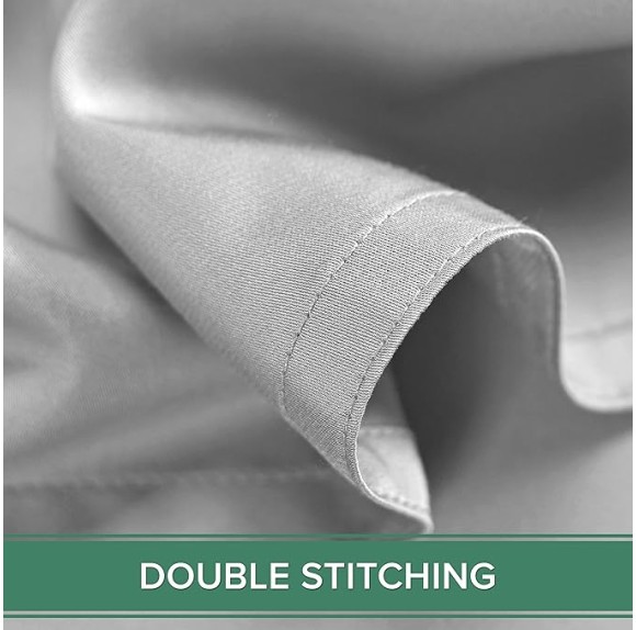 Queen Sheets by , Genuine 100% Organic Viscose Derived from Bamboo Bed Sheet Set, Luxuriously Soft & Cooling, Double Stitching, Lifetime Quality Promise (Queen, Silver Pearl)