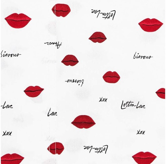 Full Sheets, Soft & Lightweight Bedding, Fade & Wrinkle Resistant (Love Lips, Full)