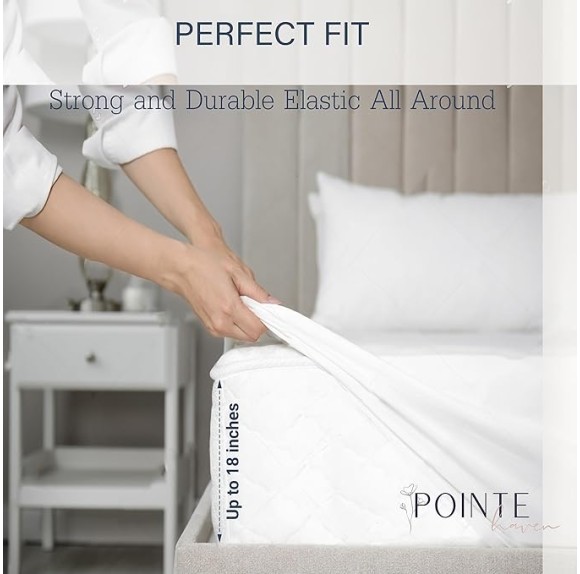 525 Thread Count 100% Long Staple Cotton Oversized Queen White Deep Pocket Super Soft Sateen 4 pc Sheet Set