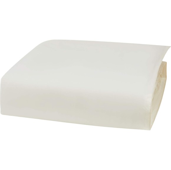 Percale Cotton 400 Thread Count Duvet Cover Set, King, Vanilla Ice