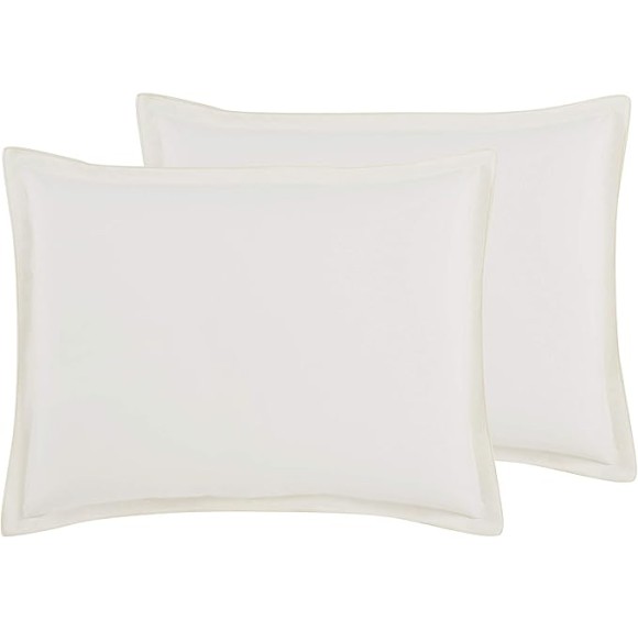 Percale Cotton 400 Thread Count Duvet Cover Set, King, Vanilla Ice