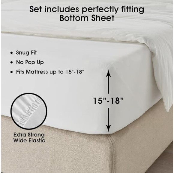 Luxury 100% Egyptian Cotton Bed Sheets - 1000 Thread Count 4-Piece King Sheets Set, Long Staple Cotton Bedding Sheets, Sateen Weave, Hotel Sheets, Fits Upto 18" Mattress - Burgundy