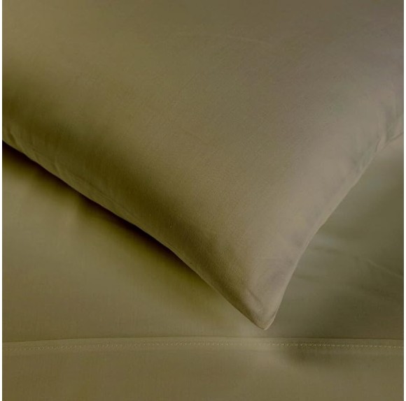 Egyptian Cotton Sheet Set Premium 400 Thread Count 100% Egyptian Cotton Solid Sheets Set Soft Sateen Weave Hotel Style 18" Deep Pocket Fitted Flat and Pillow Cases - California King, Sage
