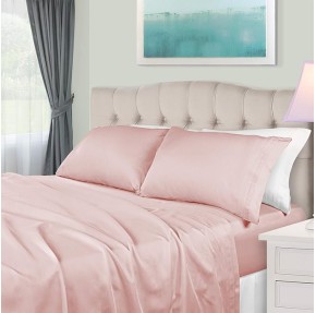 Egyptian Cotton Sheet Set Premium 650 Thread Count 100% Egyptian Cotton Solid Sheets Set Soft Sateen Weave Hotel Style 18" Deep Pocket Fitted Flat and Pillow Cases - California King, Ivory