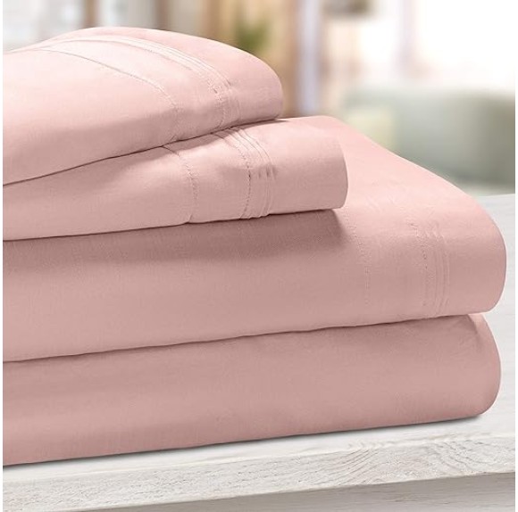 Egyptian Cotton Sheet Set Premium 650 Thread Count 100% Egyptian Cotton Solid Sheets Set Soft Sateen Weave Hotel Style 18" Deep Pocket Fitted Flat and Pillow Cases - California King, Ivory