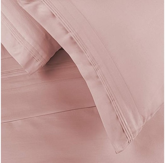 Egyptian Cotton Sheet Set Premium 650 Thread Count 100% Egyptian Cotton Solid Sheets Set Soft Sateen Weave Hotel Style 18" Deep Pocket Fitted Flat and Pillow Cases - California King, Ivory
