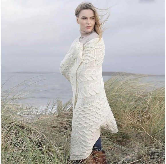 Patchwork Super Soft Merino Wool Knit Throw/Blanket 42" x 64"