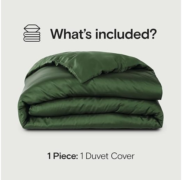 SIJO AiryWeight Duvet Cover, 100% Lyocell Derived from Eucalyptus, Buttery Soft, Best Cooling Sheets by Architectural Digest (Forest, Twin/Twin XL 70"x90")