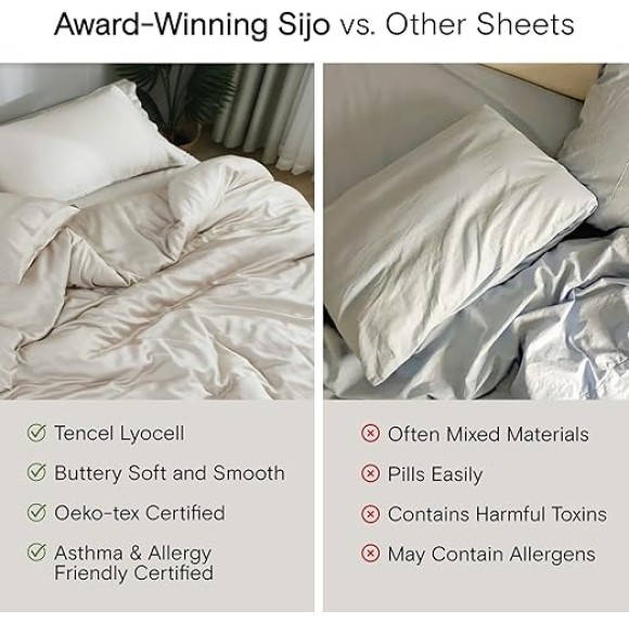 SIJO AiryWeight Duvet Cover, 100% Lyocell Derived from Eucalyptus, Buttery Soft, Best Cooling Sheets by Architectural Digest (Forest, Twin/Twin XL 70"x90")