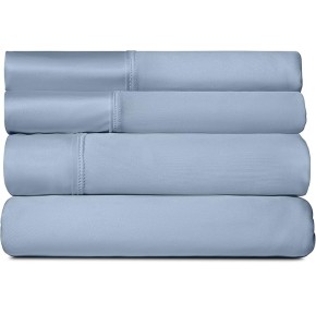Active Comfort Sheet Set, Comfortable Cooling Sheets with 1 Flat Sheet, 1 Fitted Sheet, and 2 Standard Pillowcases, Queen, Blue Sky