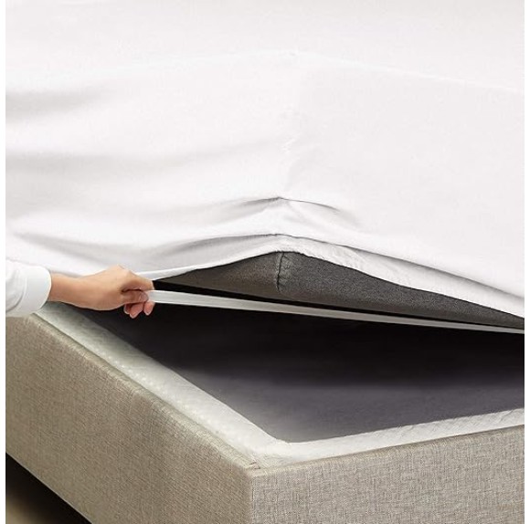 Split Queen Size Sheet Set - 7 Piece Set - Split Queen Sheets Sets for Adjustable Bed- 100% Egyptian Cotton- Hotel Luxury Bed Sheets - Extra Deep Pockets Sheets- White Bed Sheets - Split Queen Sheets