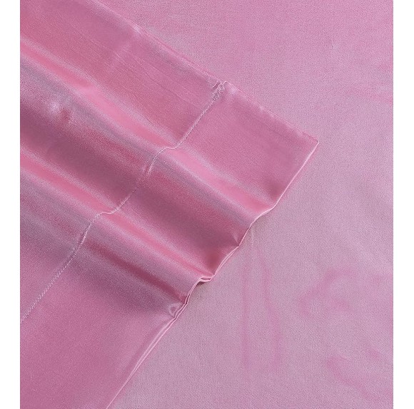 Twin Sheets, Luxurious Satin Bedding Set, Smooth & Silky Home Decor (Pink, Twin)