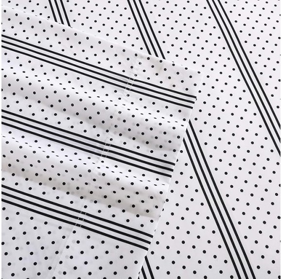 Twin Sheets, Soft & Lightweight Bedding, Fade & Wrinkle Resistant (Dots & Stripes, Twin)