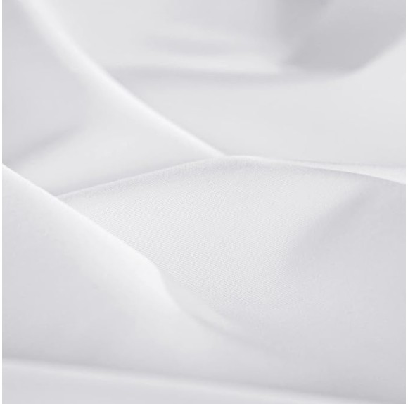 Hotel Luxury Queen Bed Sheets Set - 1800 Series 4-Piece Embroidered Microfiber Sheets, Double Brushed, 16" Deep Pocket, Soft and Wrinkle-Resistant, White