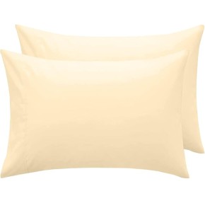 100% Egyptian Cotton Pillowcases Set of 2 Standard Queen/Full Pillowcover Luxury 1000 Thread Count Italian Finish Soft Breathable Hotel Quality Pillow Cases for Home Decor (Ivory) 20" x 30"