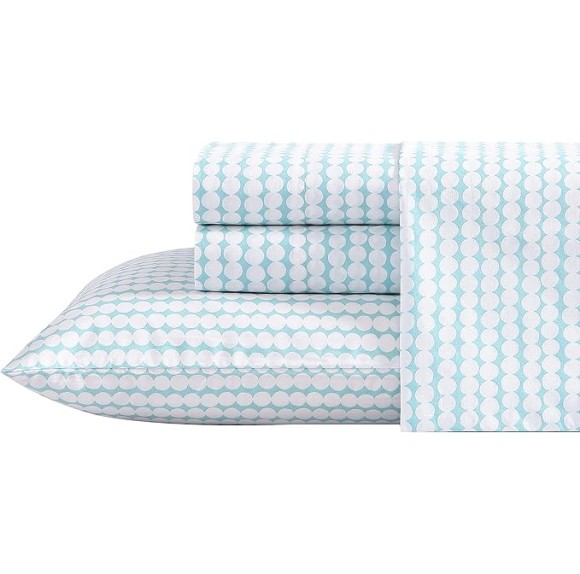 Queen Sheets, Cotton Percale Bedding Set, Crisp & Cool Home Decor (Pikkun Rasymatto, Queen)