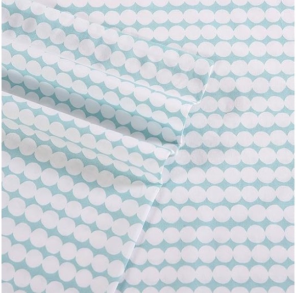 Queen Sheets, Cotton Percale Bedding Set, Crisp & Cool Home Decor (Pikkun Rasymatto, Queen)