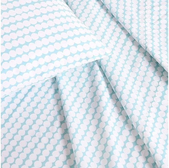 Queen Sheets, Cotton Percale Bedding Set, Crisp & Cool Home Decor (Pikkun Rasymatto, Queen)