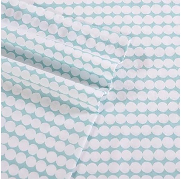 Queen Sheets, Cotton Percale Bedding Set, Crisp & Cool Home Decor (Pikkun Rasymatto, Queen)