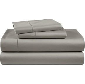 100% Egyptian Cotton Bed Sheets - 1000 Thread Count 4-Piece Charcoal Full Set Bedding Sateen Weave Luxury Hotel 16" Deep Pocket (Fits Upto 17" Mattress)