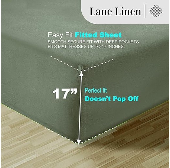 100% Egyptian Cotton Bed Sheets - 1000 Thread Count 4-Piece Charcoal Full Set Bedding Sateen Weave Luxury Hotel 16" Deep Pocket (Fits Upto 17" Mattress)