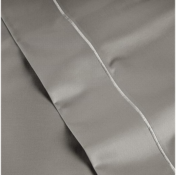 100% Egyptian Cotton Bed Sheets - 1000 Thread Count 4-Piece Charcoal Full Set Bedding Sateen Weave Luxury Hotel 16" Deep Pocket (Fits Upto 17" Mattress)