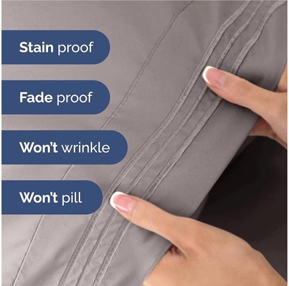Full Size 4 Piece Sheet Set - Extra Soft, Breathable & Cooling Sheets - Hotel Luxury Durable Bed Sheets for Women & Men - Deep Pockets, Easy-Fit & Wrinkle-Free Sheets - Thistle Purple Oeko-Tex Sheets