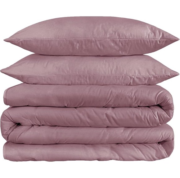 BNM Egyptian Cotton Duvet Cover Set, 1200 Thread Count, Hidden Button Closure, Soft Bedding Basics, 1 Duvet Cover, 2 Pillow Shams, Solid, Geometric Scroll Embroidery, King/California King, Zephyr
