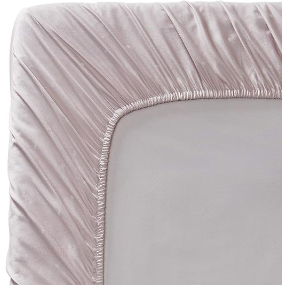 Queen Sheet Set, Luxury Sateen Cotton Bedding, 800 Thread Count, Soft & Smooth Home Decor (Eyelet Pink, Queen)