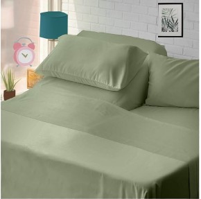 Premium 400 TC 100% Egyptian Cotton,Flex Top King Sheets for Sleep Number Beds 16" Deep,King 34" - Sage