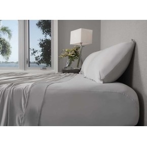 Active Comfort Sheet Set, Comfortable Cooling Sheets with 1 Flat Sheet, 1 Fitted Sheet, and 2 King Pillowcases, King/California King, Silver Cloud