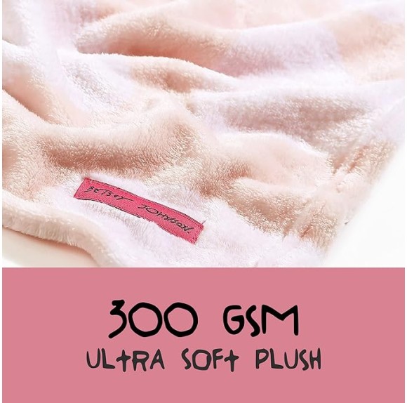 Twin Blanket, Lightweight & Warm Plush Bedding, All Season Home Decor (Dotted Heart Pink, Twin)