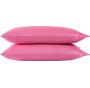 Standard Pillowcase Set, Luxurious Satin 2 Piece Bedding Set, Designer Home Decor (Pink, 20" x 30")