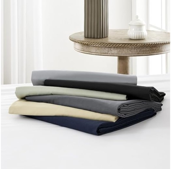 Queen Sheet Set - Ultra Soft Sheets for Queen Size Bed - Brushed Microfiber - Deep Pockets - Easy Care - Cooling & Breathable - 4 Pieces Hotel Luxury Queen Bed Sheets (Dark Grey)